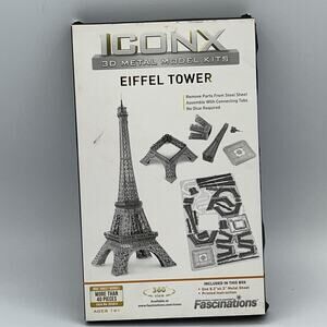 Fascinations Metal Earth Eiffel Tower ICONX Laser Cut 3D Model Collectibles